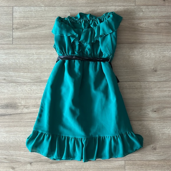 H&M Emerald Green Ruffle Dress - Picture 4 of 4
